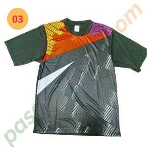 Kaos Olahraga/Apparel Pria Motif Geometris Warna Kombinasi - Dry Fit | Pasar Sebatik