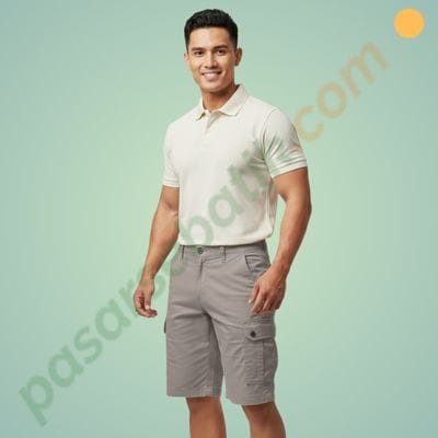 Celana Chinos Pendek Pria Oxy Jenova Premium Heavy Twill Cotton Stretch