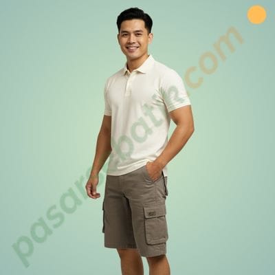 Celana Chinos Pendek Pria NOC Premium Original Combed Twill Stretch Tebal