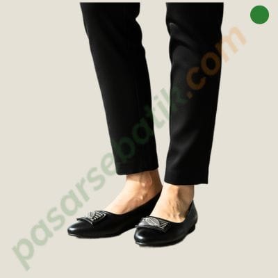 Sepatu Kerja Wanita Milano Flat Balet Hitam Nyaman & Murah | Size 36–40 63101014