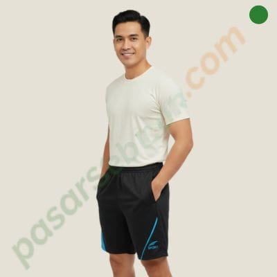 Celana Olahraga Pendek Kaos Sport 2 Kantong Samping Saku Dalam Pria