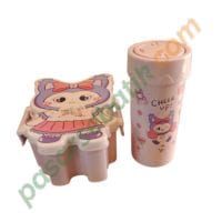 Kotak Bekal Anak Sekolah Bento Set Cheer Up!! | Karakter Kelinci 3D, Termurah & Motivasi Makan