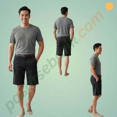 Celana Chinos Pendek Pria Premium Katun Twill Stretch Felix Ivan