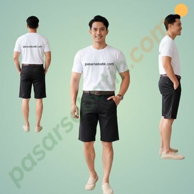 Celana Chinos Pendek Pria NOC Premium Katun Twill Stretch Anti Luntur