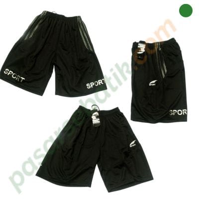 Celana Olahraga Pendek Kaos Tebal SPORT Premium 2 Saku Samping Dalam