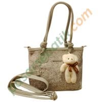 [BEST VALUE STYLE] Tas Sling Bag VOGUESSE Tekstur Wanita | Handbag Mini Charm Teddy Bear Mewah