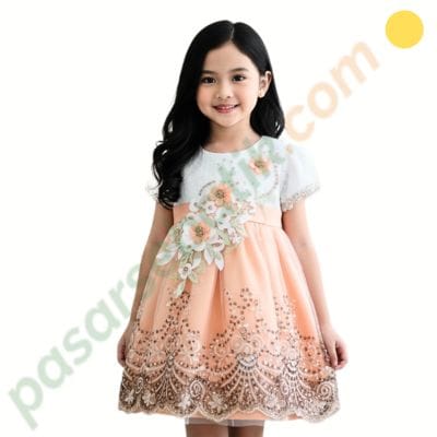 Gaun Pesta Anak Perempuan Mirael Kids 34600193 Mewah - Size 130 Premium