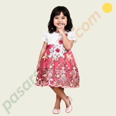 Gaun Pesta Anak Perempuan Mirael Kids 34600193 Mewah - Dress Premium