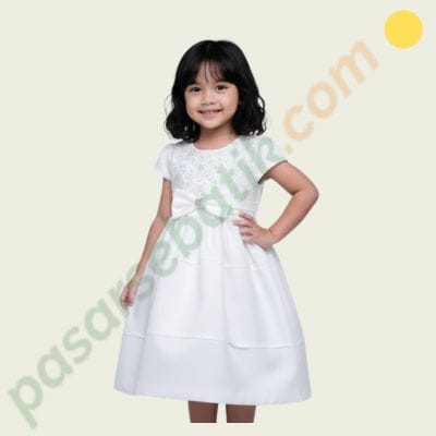 Gaun Pesta Anak Putih Mewah Dress VALERIE & CO. 34600206 - Size 70
