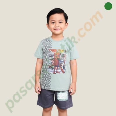 Setelan Baju Anak Laki Laki Murah Tung Tung Sahur 31701595 Sage Green