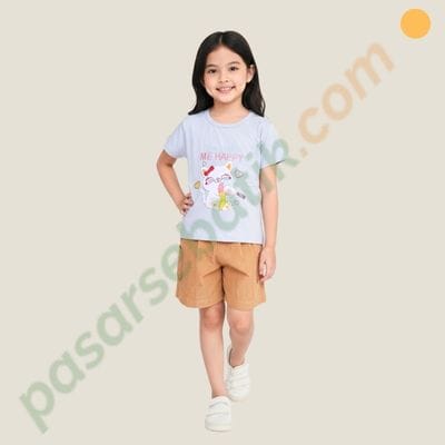 Ciono Setelan Anak Perempuan Model Terbaru 2025 Motif Kucing Lucu Bahan Premium - Baju Anak Cewek Tanggung Usia 9-11 Tahun Size 10 Art 34701045