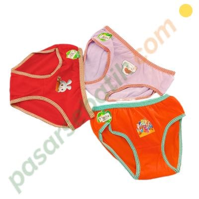 CD Anak Perempuan Katun 100% Art 18600071 Size L Isi 3 Pcs Murah