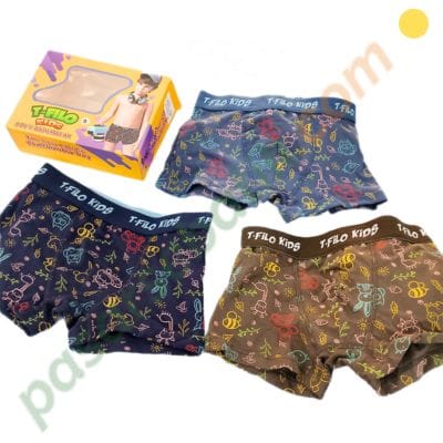 Boxer Anak Lelaki T-Filo Kids 361091158 S Isi 3 Pcs Premium Motif Box