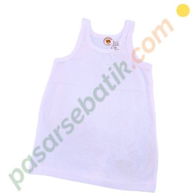 BEntata 36201009 Singlet Kaos Dalam Anak Putih Salur Katun Adem Lembut No 24