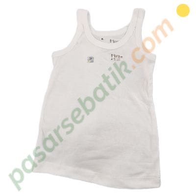 Kaos Dalam Singlet Anak Putih XL Premium - Baju Singlet Katun Adem Lembut Art 36201037