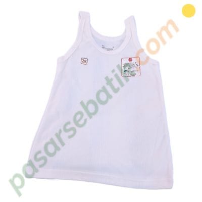 Boy London 36201063 Singlet Kaos Dalam Anak Putih Salur Katun Premium Tebal No 28