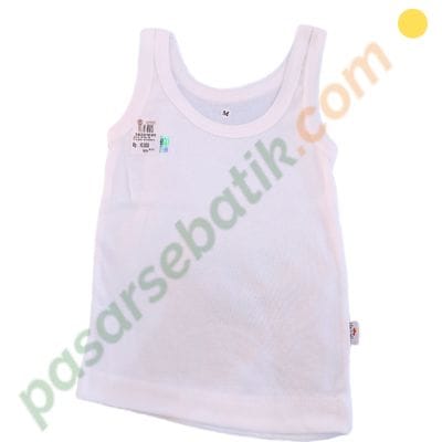 Singlet Kaos Dalam Anak Putih Polos NASUKA 36201099 - Katun Adem Lembut Size M