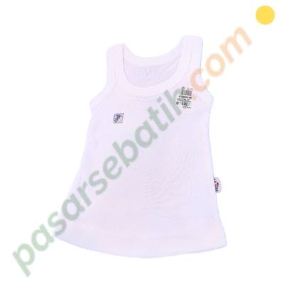 Singlet Kaos Dalam Anak SD Putih Salur Katun Adem NASUKA - Kaos Kutang Sekolah Dasar 41100016