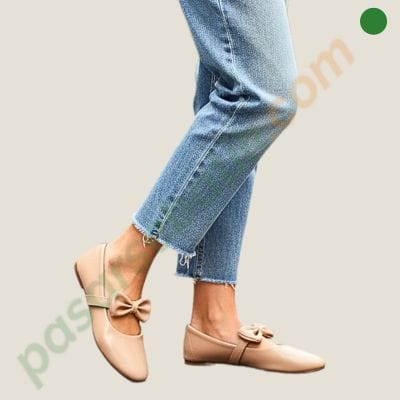 Sepatu Kerja Balet Wanita Van Java 64101454  Flat Shoes Pita Cream Empuk 37-40